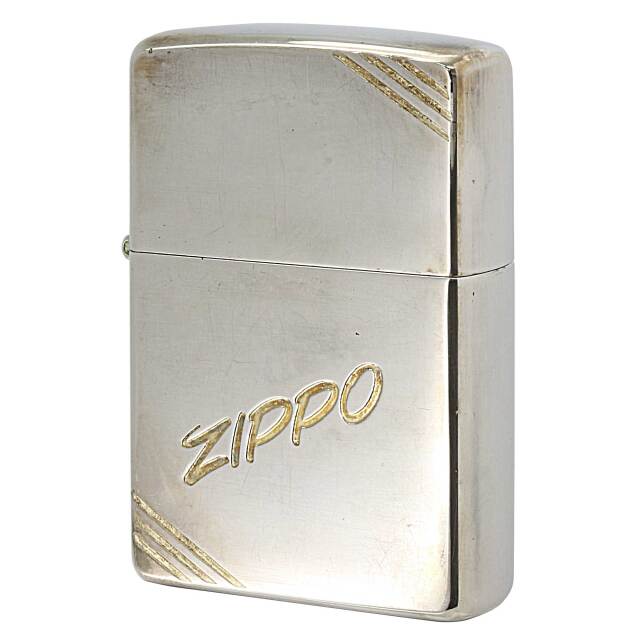 絶版/ヴィンテージ Zippo ジッポー 中古 1999年製造 1937レプリカ ジッポロゴ ダイアゴナルライン シール付き  [B]使用感ありやや傷汚れあり