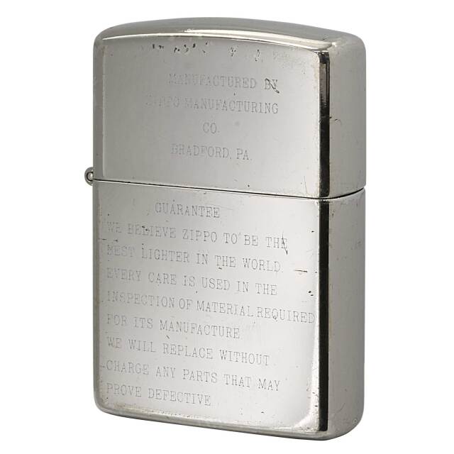 絶版/ヴィンテージ Zippo ジッポー 中古 1992年製造 ZIPPO社 ギャランティー 刻印 60周年記念  [B]使用感ありやや傷汚れあり