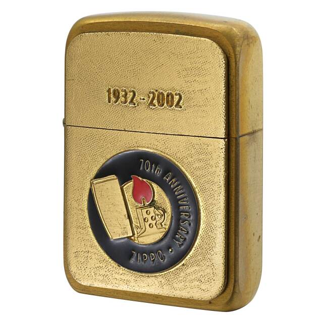 絶版/ヴィンテージ Zippo ジッポー 中古 2002年製造 1941レプリカ ZIPPO社70周年記念 1932-2002  [B]使用感ありやや傷汚れあり