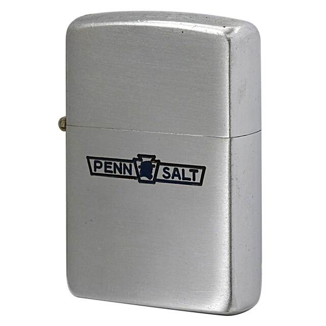 絶版/ヴィンテージ Zippo ジッポー 中古 1951年製造 PENN SALT　裏面手彫りあり  [B]使用感ありやや傷汚れあり