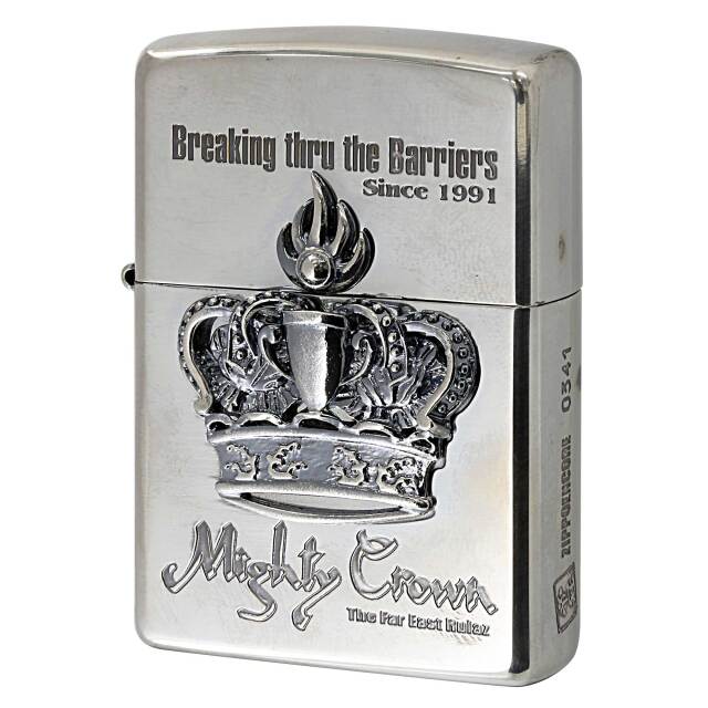 絶版/ヴィンテージ Zippo ジッポー 中古 2011年製造 Mighty Crown 王冠メタル シリアル No.0341  [S]ほぼ新品同様
