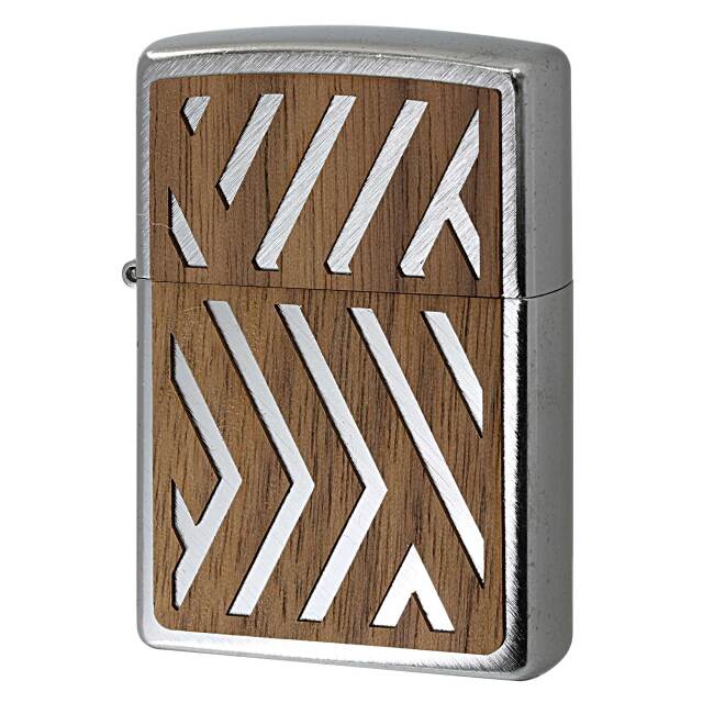 絶版/ヴィンテージ Zippo ジッポー 中古 2018年製造 WOODCHUCK ヘリンボーンスイープ  [S]ほぼ新品同様
