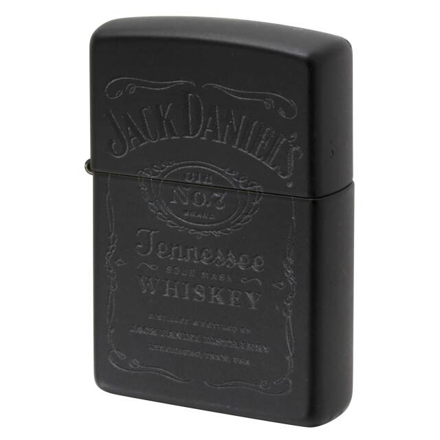 絶版/ヴィンテージ Zippo ジッポー 中古 2022年製造 JACK DANIEL'S old No.7 マットブラック  [A]使用感少なく状態が良い