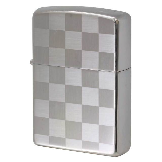 絶版/ヴィンテージ Zippo ジッポー 中古 2009年製造 2CHE-SS 市松柄 格子  [A]使用感少なく状態が良い