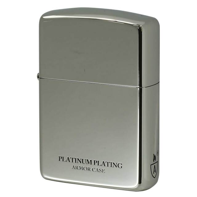 絶版/ヴィンテージ Zippo ジッポー 中古 2019年製造 アーマー プラチナコーティング ポリッシュ 鏡面 16-PLAT  [A]使用感少なく状態が良い