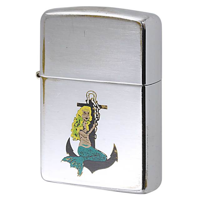 絶版/ヴィンテージ Zippo ジッポー 中古 1990年製造 人魚 マーメイド イカリ  [C]使用感あり傷汚れあり
