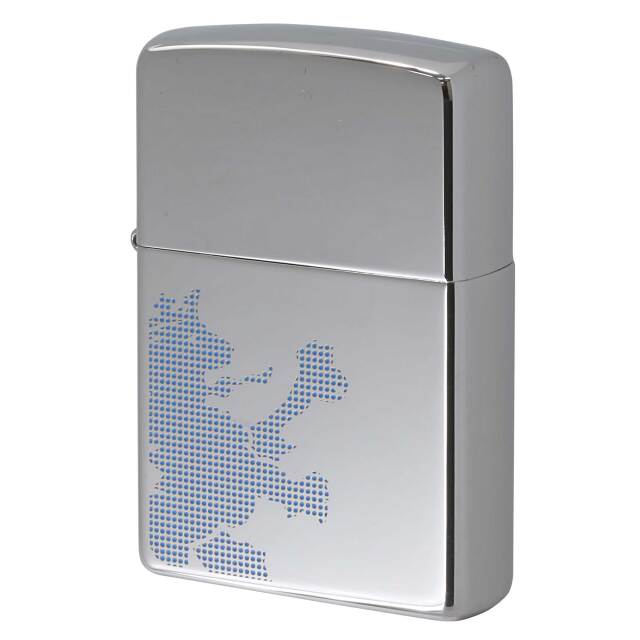 絶版/ヴィンテージ Zippo ジッポー 中古 2005年製造 ZIPPO R.Newbold 試作品 アールニューボールド #250 ライオン ブルー  [S]ほぼ新品同様