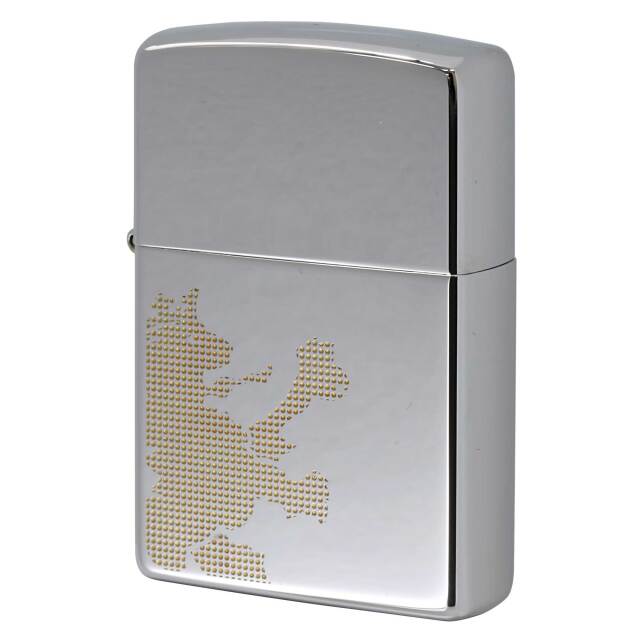 絶版/ヴィンテージ Zippo ジッポー 中古 2005年製造 ZIPPO R.Newbold 試作品 アールニューボールド #250 ライオン ゴールド  [S]ほぼ新品同様