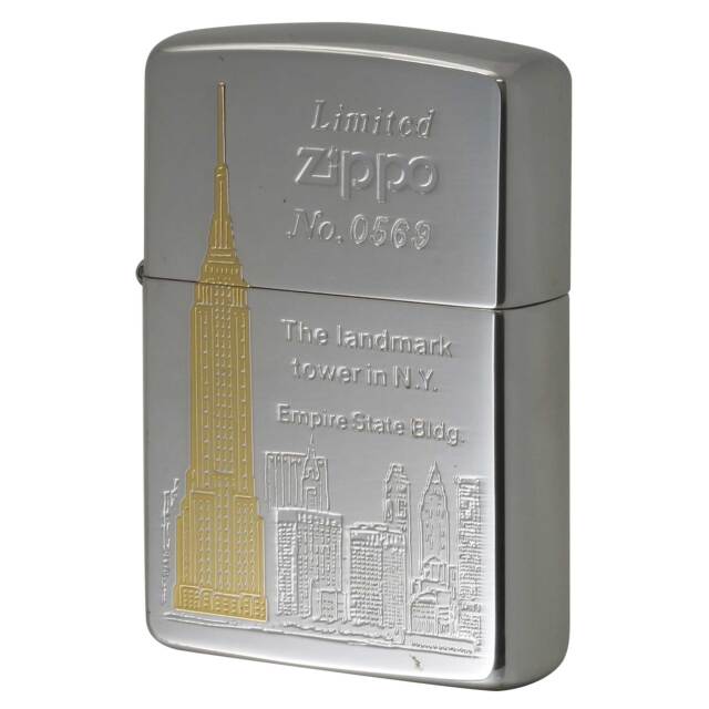 絶版/ヴィンテージ Zippo ジッポー 中古 1994年製造 限定1,000個 エンパイア ステートビル Empire State Bldg. No.0569  [S]ほぼ新品同様