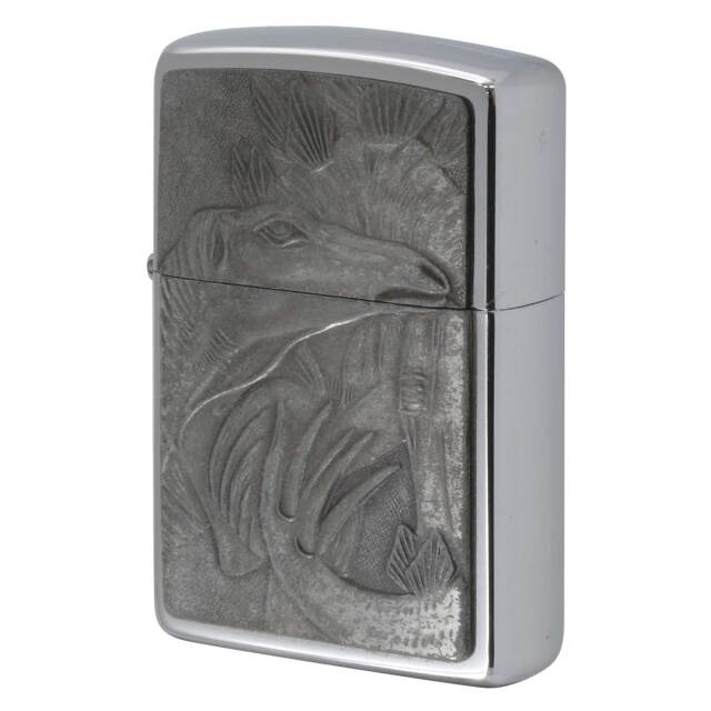 絶版/ヴィンテージ Zippo ジッポー 中古 1994年製造 Barrett Smythe バレット・スマイス 恐竜シリーズ ステゴサウルス  [B]使用感ありやや傷汚れあり