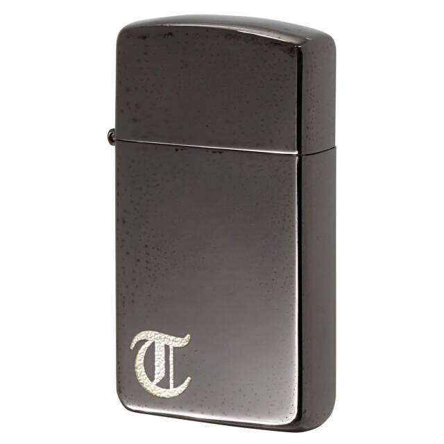 絶版/ヴィンテージ Zippo ジッポー 中古 2007年製造 イニシャル T スリム  [A]使用感少なく状態が良い