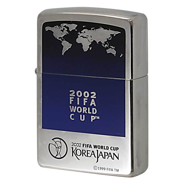 絶版/ヴィンテージ Zippo ジッポー 中古 2000年製造 2002 FIFA WORLDCUP KOREA JAPAN 日韓大会 ワールドカップ ブルー  [S]ほぼ新品同様