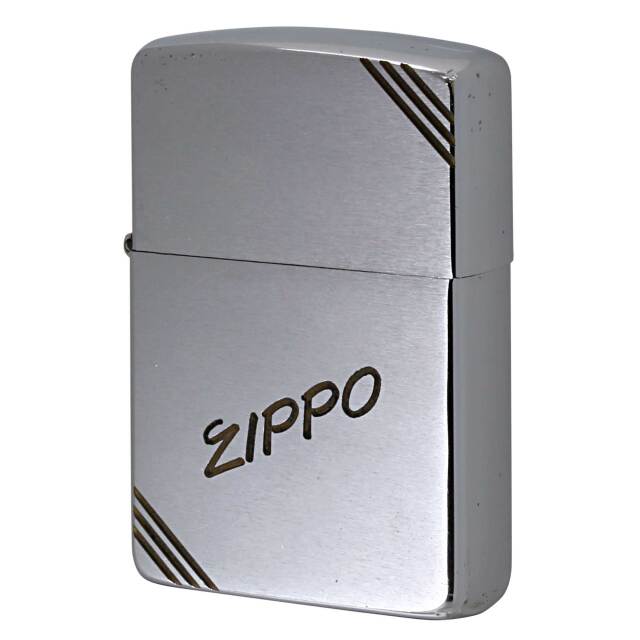 絶版/ヴィンテージ Zippo ジッポー 中古 1987年製造 ジッポロゴ ダイアゴナルライン  [C]使用感あり傷汚れあり