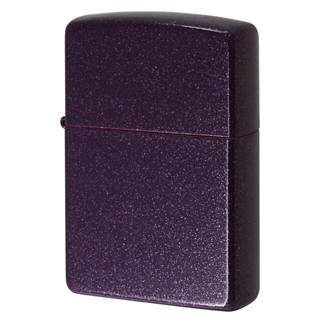 絶版/ヴィンテージ Zippo ジッポー 中古 2006年製造 ラメ パープル 塗装 無地  [S]ほぼ新品同様