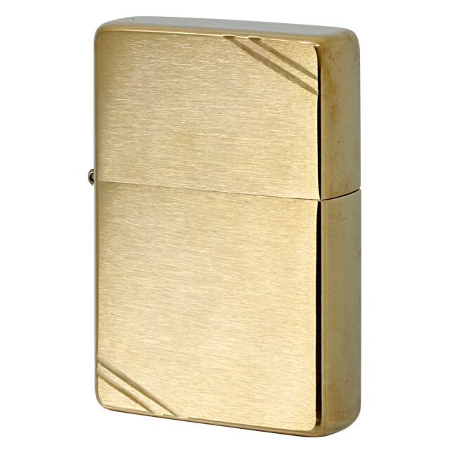 絶版/ヴィンテージ Zippo ジッポー 中古 2014年製造 1937レプリカ フラットトップ 真鍮 ソリッドブラス ダイヤゴナルラン No.240  [N]未使用・新品