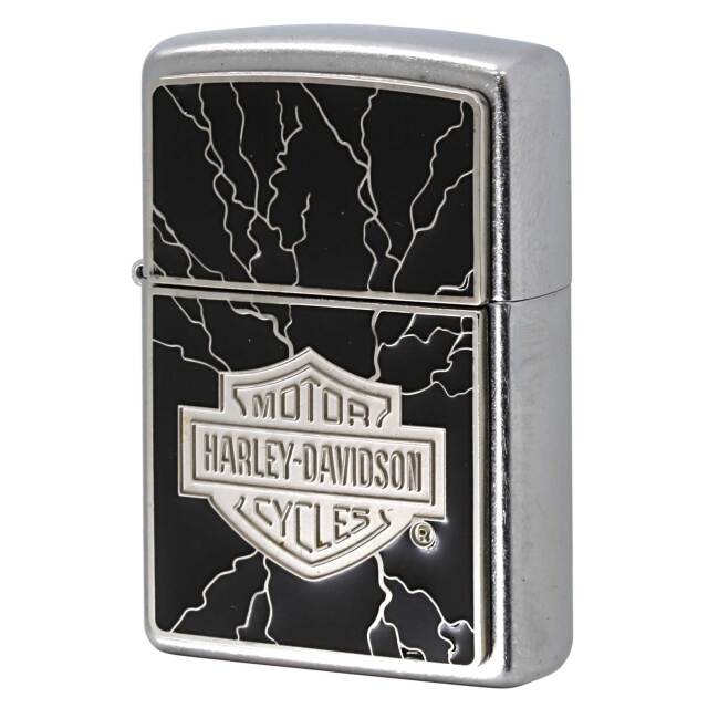 絶版/ヴィンテージ Zippo ジッポー 中古 2005年製造 ハーレーダビッドソン Harley Davidson 20867 エンブレム貼り  [A]使用感少なく状態が良い