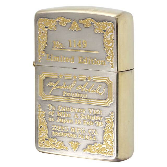 絶版/ヴィンテージ Zippo ジッポー 中古 1992年製造 マイク・A・シューラー 来日記念 LIMITED EDITION No.1149  [A]使用感少なく状態が良い