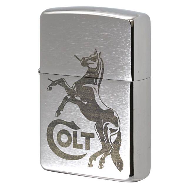 絶版/ヴィンテージ Zippo ジッポー 中古 2016年製造 COLT コルト・ファイヤーアームズ 馬  [N]未使用・新品
