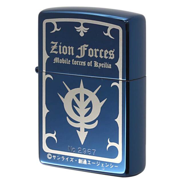 絶版/ヴィンテージ Zippo ジッポー 中古 1998年製造 ガンダム ジオン軍 エンブレム Zion Forces シリアル番号 No.2967  [N]未使用・新品