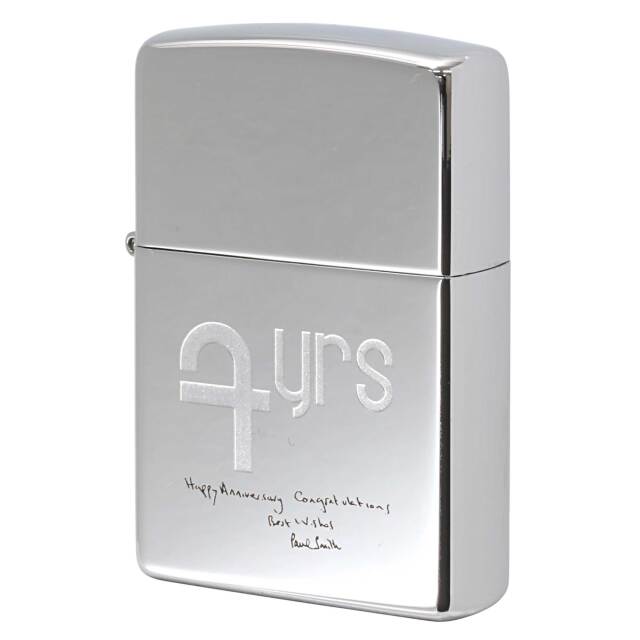 絶版/ヴィンテージ Zippo ジッポー 中古 2002年製造 ZIPPO Paul Smith ポール・スミス Furs Happy Anniversary Congratulations  [S]ほぼ新品同様