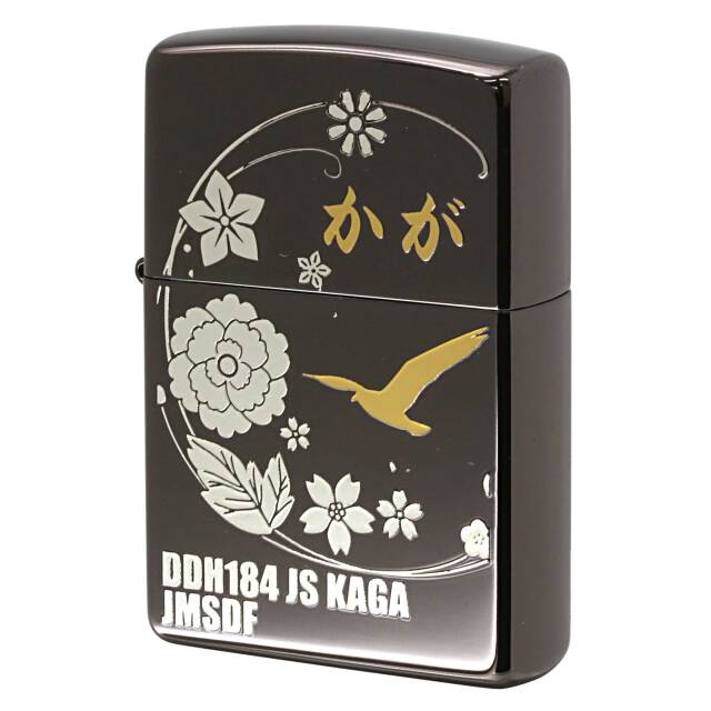 絶版/ヴィンテージ Zippo ジッポー 中古 2014年製造 ヘリコプター搭載護衛艦 かが DDH184 JS KAGA JMSDF シリアル番号 No.175  [S]ほぼ新品同様