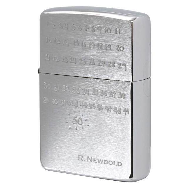 絶版/ヴィンテージ Zippo ジッポー 中古 1996年製造 ZIPPO R.Newbold アールニューボールド 数字 Number １・・50  [S]ほぼ新品同様