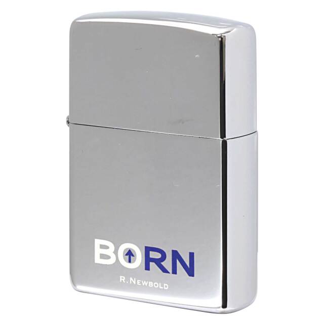 絶版/ヴィンテージ Zippo ジッポー 中古 2001年製造 ZIPPO R.Newbold アールニューボールド BORN  [S]ほぼ新品同様