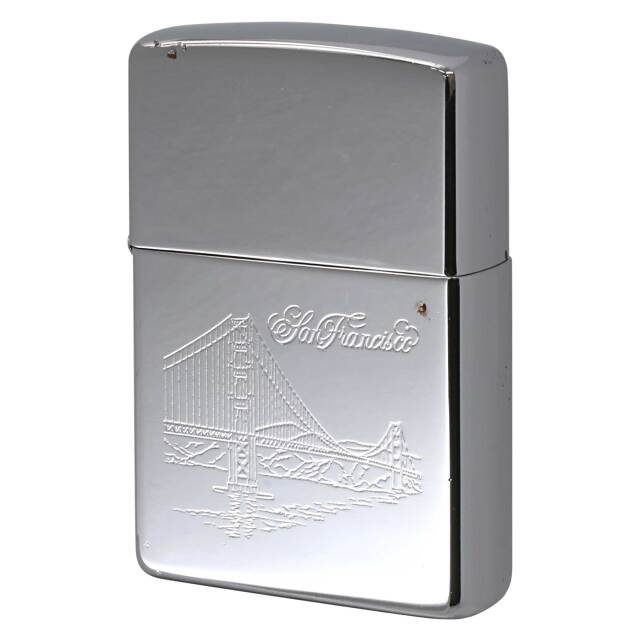 絶版/ヴィンテージ Zippo ジッポー 中古 1999年製造 San Francisco ゴールデンゲート・ブリッジ  [C]使用感あり傷汚れあり