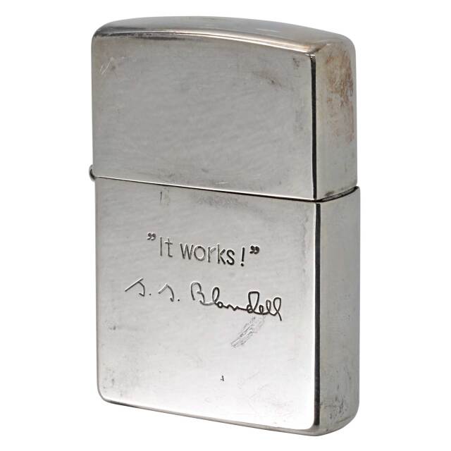 絶版/ヴィンテージ Zippo ジッポー 中古 1998年製造 It Works! ジョージ・G・ブレイズデル 初代社長サイン  [C]使用感あり傷汚れあり