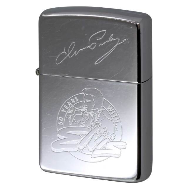絶版/ヴィンテージ Zippo ジッポー 中古 1987年製造 ELVIS PRESLEY エルビス プレスリー 50 YEARS 生誕50周年記念  [B]使用感ありやや傷汚れあり