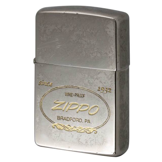 絶版/ヴィンテージ Zippo ジッポー 中古 1992年製造 Vintage Zippo Logo ビンテージ ジッポ ロゴ 金差し  [C]使用感あり傷汚れあり