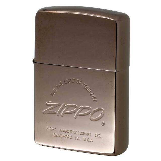 絶版/ヴィンテージ Zippo ジッポー 中古 1993年製造 Zippo Logo ジッポ ロゴ ブラウンチタンコーティング  [B]使用感ありやや傷汚れあり
