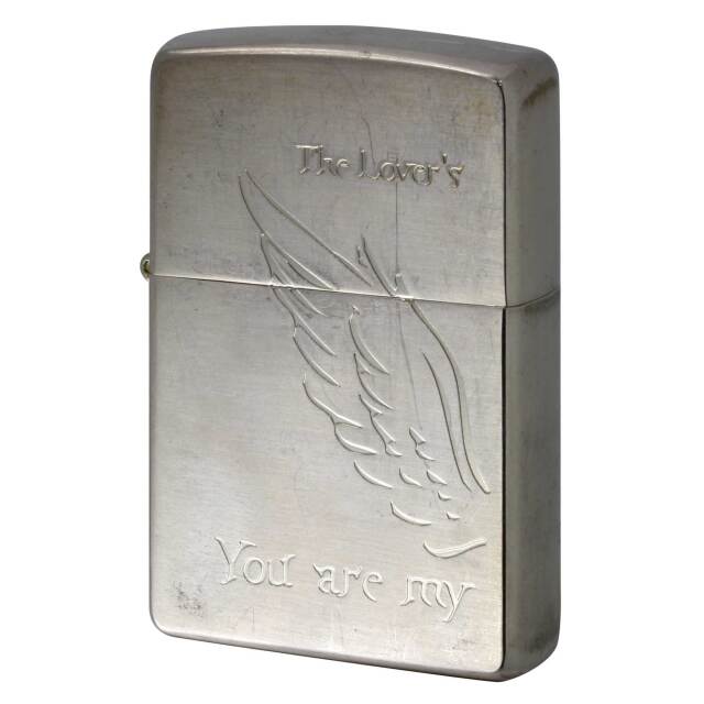 絶版/ヴィンテージ Zippo ジッポー 中古 2006年製造 The Lovers Angels Wings You are my everything エンジェル ウイング  [B]使用感ありやや傷汚れあり