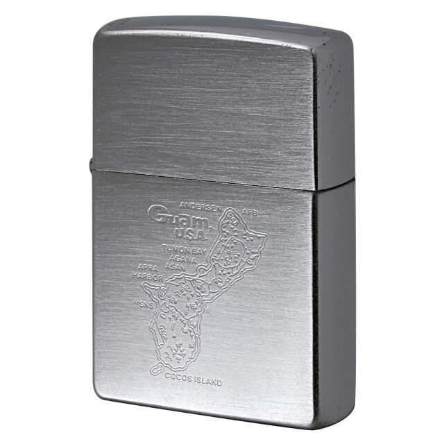 絶版/ヴィンテージ Zippo ジッポー 中古 2001年製造 Guam Map グアム地図  [A]使用感少なく状態が良い