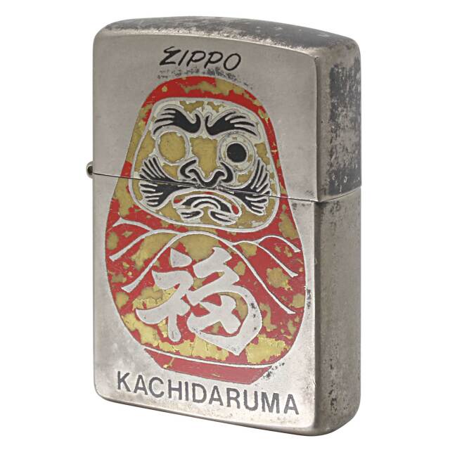 絶版/ヴィンテージ Zippo ジッポー 中古 1994年製造 KACHIDARUMA 片目だるま  [C]使用感あり傷汚れあり