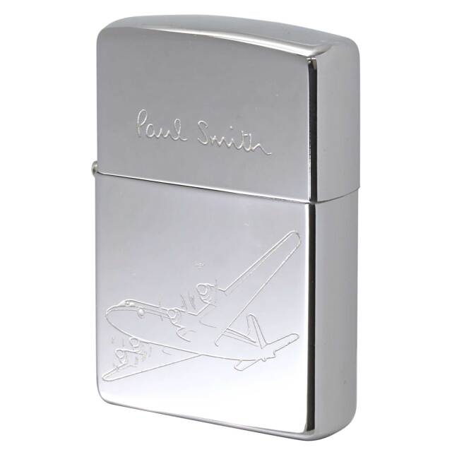 絶版/ヴィンテージ Zippo ジッポー 中古 2001年製造 ZIPPO Paul Smith ポール・スミス 飛行機  [S]ほぼ新品同様
