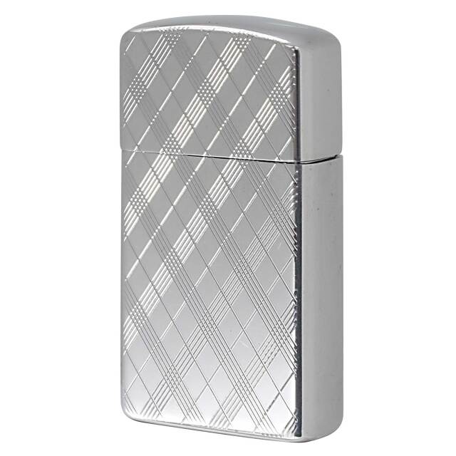 絶版/ヴィンテージ Zippo ジッポー 中古 2000年製造 ZIPPO Paul Smith ポール・スミス 試作品 スリム アルミカバー付 アーガイルチェック  [A]使用感少なく状態が良い