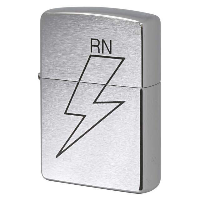 絶版/ヴィンテージ Zippo ジッポー 中古 1997年製造 ZIPPO R.Newbold アールニューボールド RN 稲妻  [A]使用感少なく状態が良い