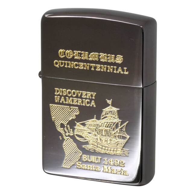 絶版/ヴィンテージ Zippo ジッポー 中古 1993年製造 Discovery of America アメリカ大陸発見500年記念  [S]ほぼ新品同様