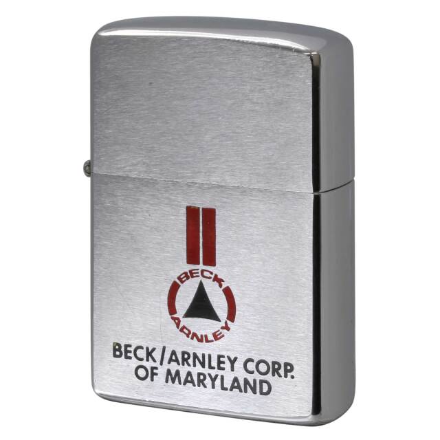 絶版/ヴィンテージ Zippo ジッポー 中古 1975年製造 BECK / ARNLEY CORP. OF MARYLAND  [B]使用感ありやや傷汚れあり