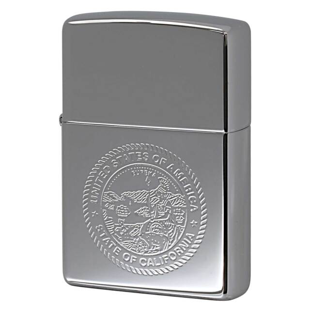 絶版/ヴィンテージ Zippo ジッポー 中古 2000年製造 STATE OF CALIFORNIA カリフォルニア州 紋章  [S]ほぼ新品同様