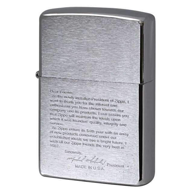 絶版/ヴィンテージ Zippo ジッポー 中古 1999年製造 ZIPPO社3代目社長 MICHAEL.A.SCHULER メッセージ  [S]ほぼ新品同様
