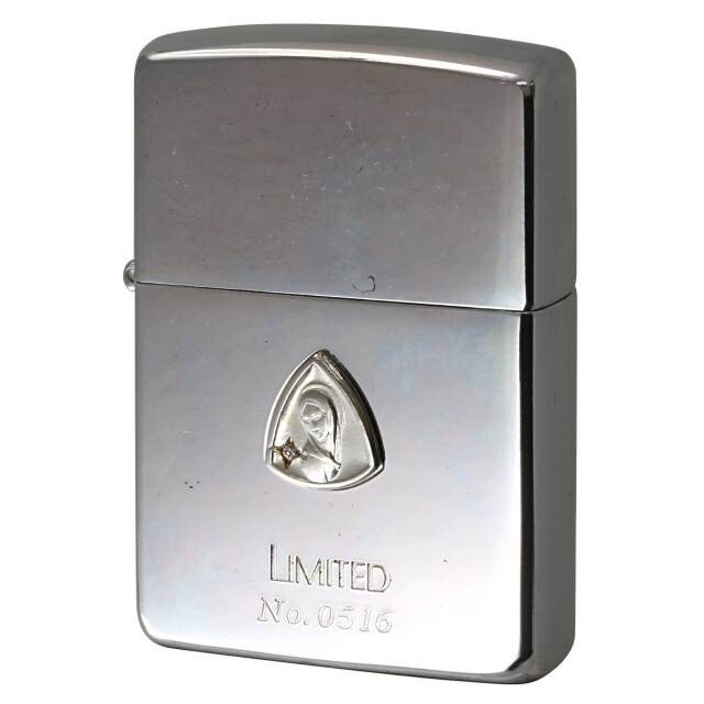 絶版/ヴィンテージ Zippo ジッポー 中古 1996年製造 聖母マリア メタル ダイアモンド ペンダント付き No.0516  [A]使用感少なく状態が良い