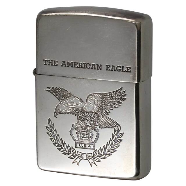 絶版/ヴィンテージ Zippo ジッポー 中古 1989年製造 THE AMERICAN EAGLE アメリカンイーグル  [C]使用感あり傷汚れあり