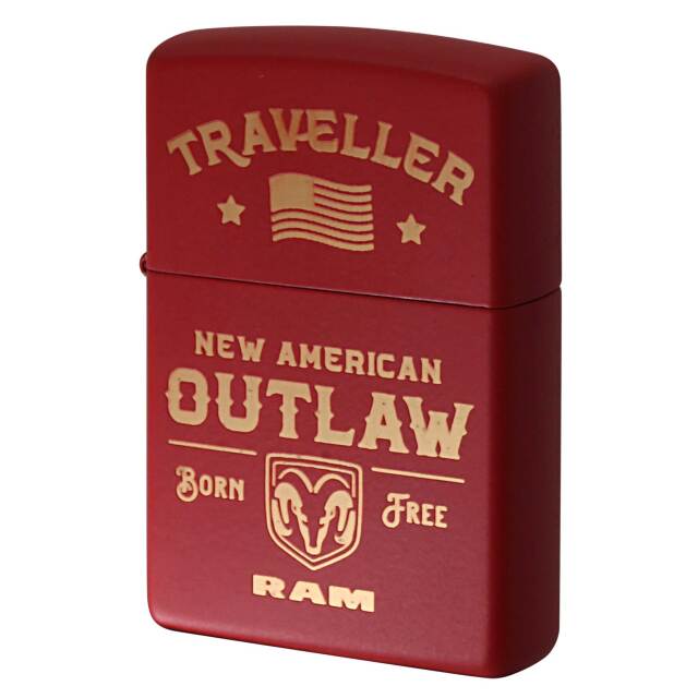 絶版/ヴィンテージ Zippo ジッポー 中古 2024年製造 Ram Traveller Design BORN FREE  [A]使用感少なく状態が良い