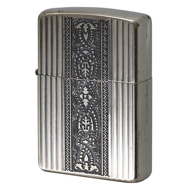 絶版/ヴィンテージ Zippo ジッポー 中古 2005年製造 アラベスクデザイン V刃彫刻 いぶし仕上げ  [C]使用感あり傷汚れあり