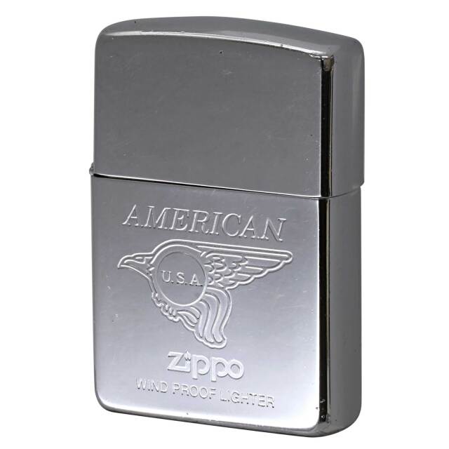 絶版/ヴィンテージ Zippo ジッポー 中古 1995年製造 AMERICAN U.S.A ZIPPO ロゴ イーグル 鷲   [C]使用感あり傷汚れあり