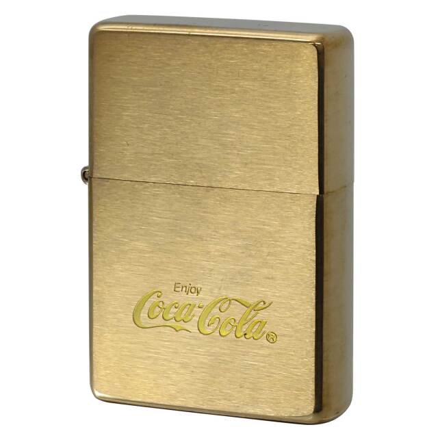 絶版/ヴィンテージ Zippo ジッポー 中古 1999年製造 1937レプリカ Coca Cola コカ・コーラ ロゴ ブラス  [S]ほぼ新品同様