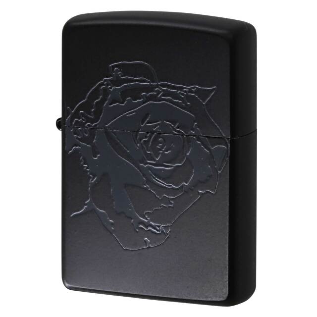 絶版/ヴィンテージ Zippo ジッポー 中古 2003年製造 ZIPPO Paul Smith ポール・スミス 試作品 薔薇 ROSE ブラックマット  [S]ほぼ新品同様