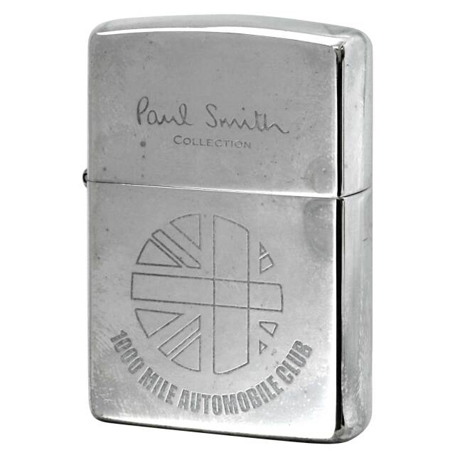 絶版/ヴィンテージ Zippo ジッポー 中古 2001年製造 ZIPPO Paul Smith Collection ポール・スミス 1000 Mile AutoMobile Club  [S]ほぼ新品同様